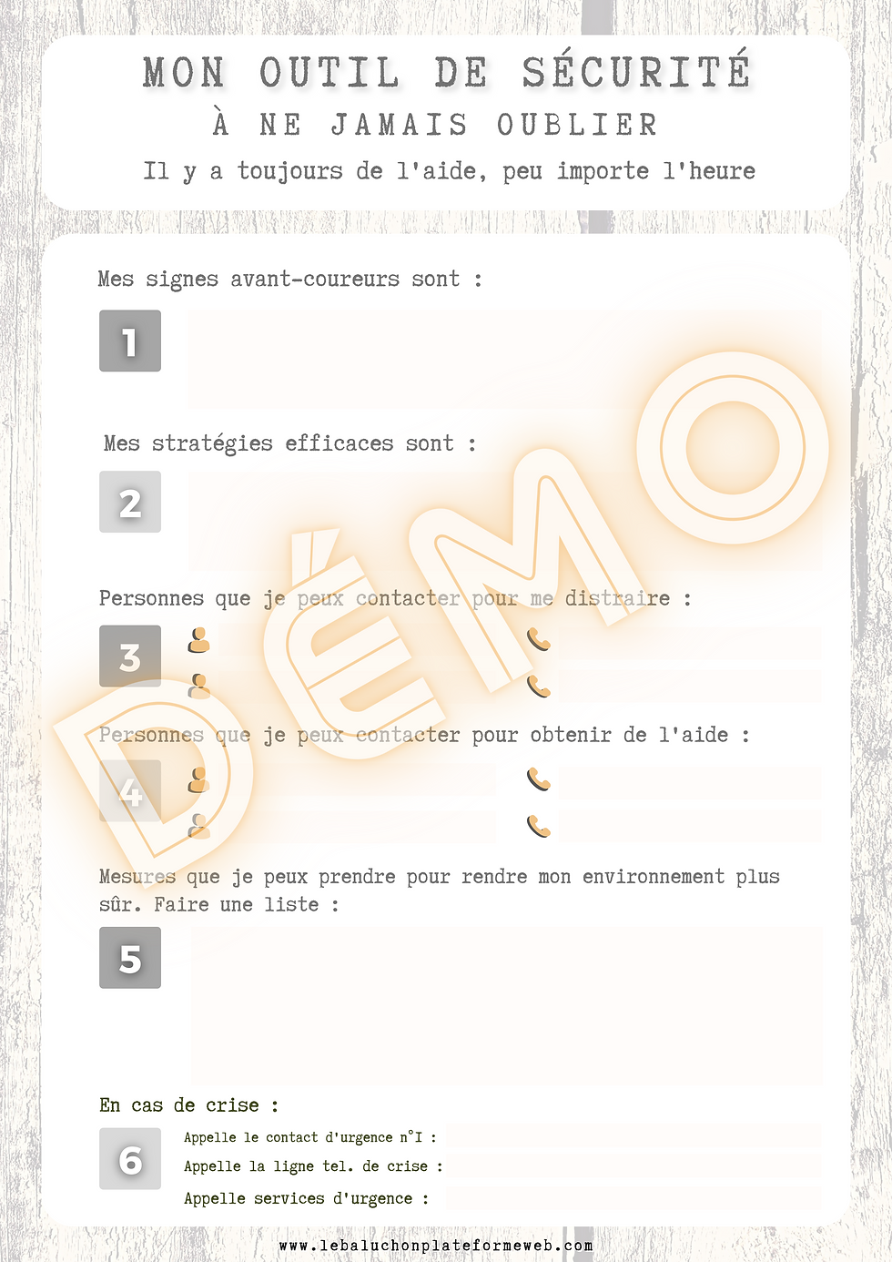 Thumbnail: Plan de sécurité pour un client à risques suicidaires