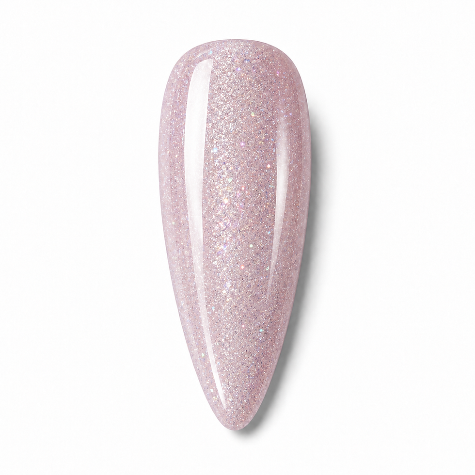 Speechless shimmering light pink nail swatch