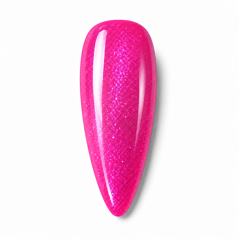 So Chrissy vibrant pink glitter stiletto nail swatch