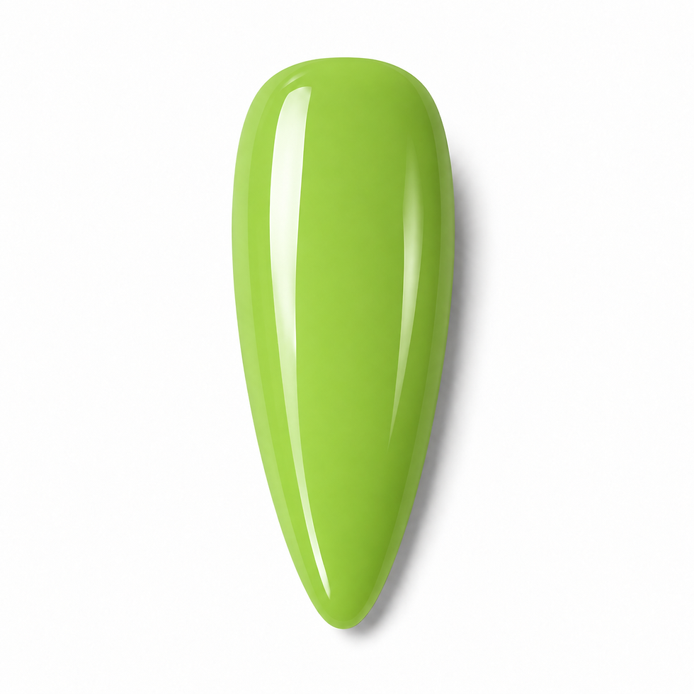 Vibrant Sour Apple green stiletto nail polish swatch