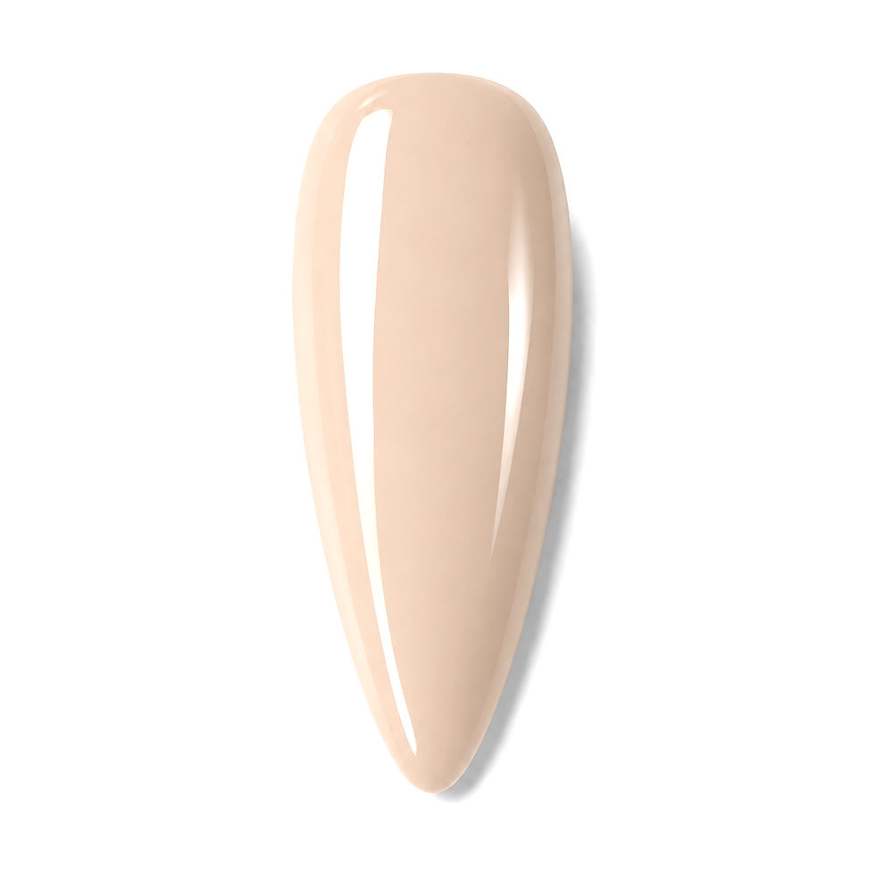 Snack, a nude almond-shaped nail swatch from Fifth and Sage.