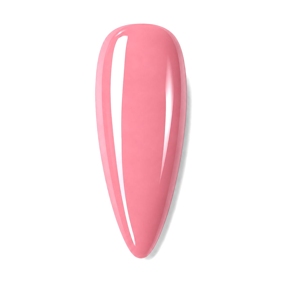 As If glossy pink nail polish swatch