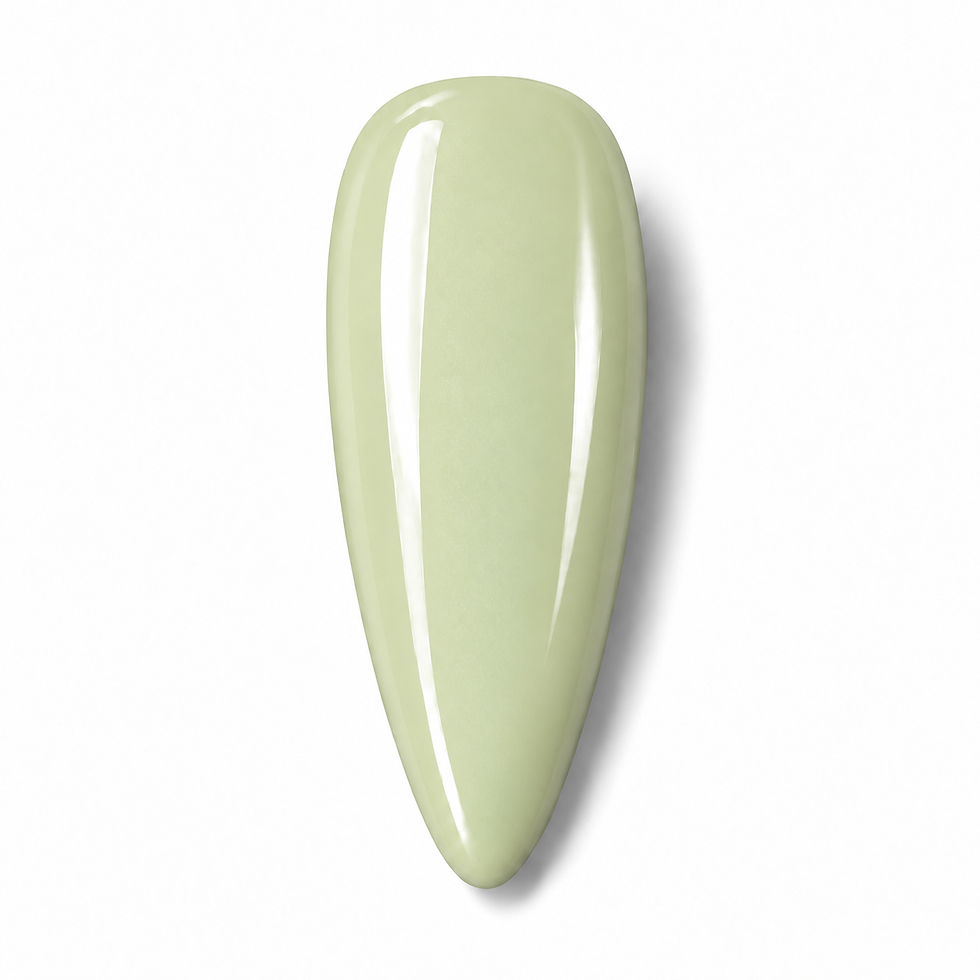 Pistachio Latte creamy light green gel polish nail swatch by Fifth & Sage