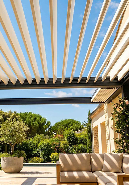 realisation d'une pergola a lames sur l'ile de ré