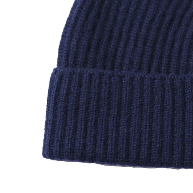 サムネイル： James Lock & Co. Cashmere ski beanie Navy ジェームスロック カシミアニットキャップ イギリス 帽子