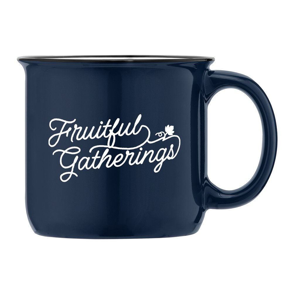 Fruitful Gathering Campfire Mug -Navy