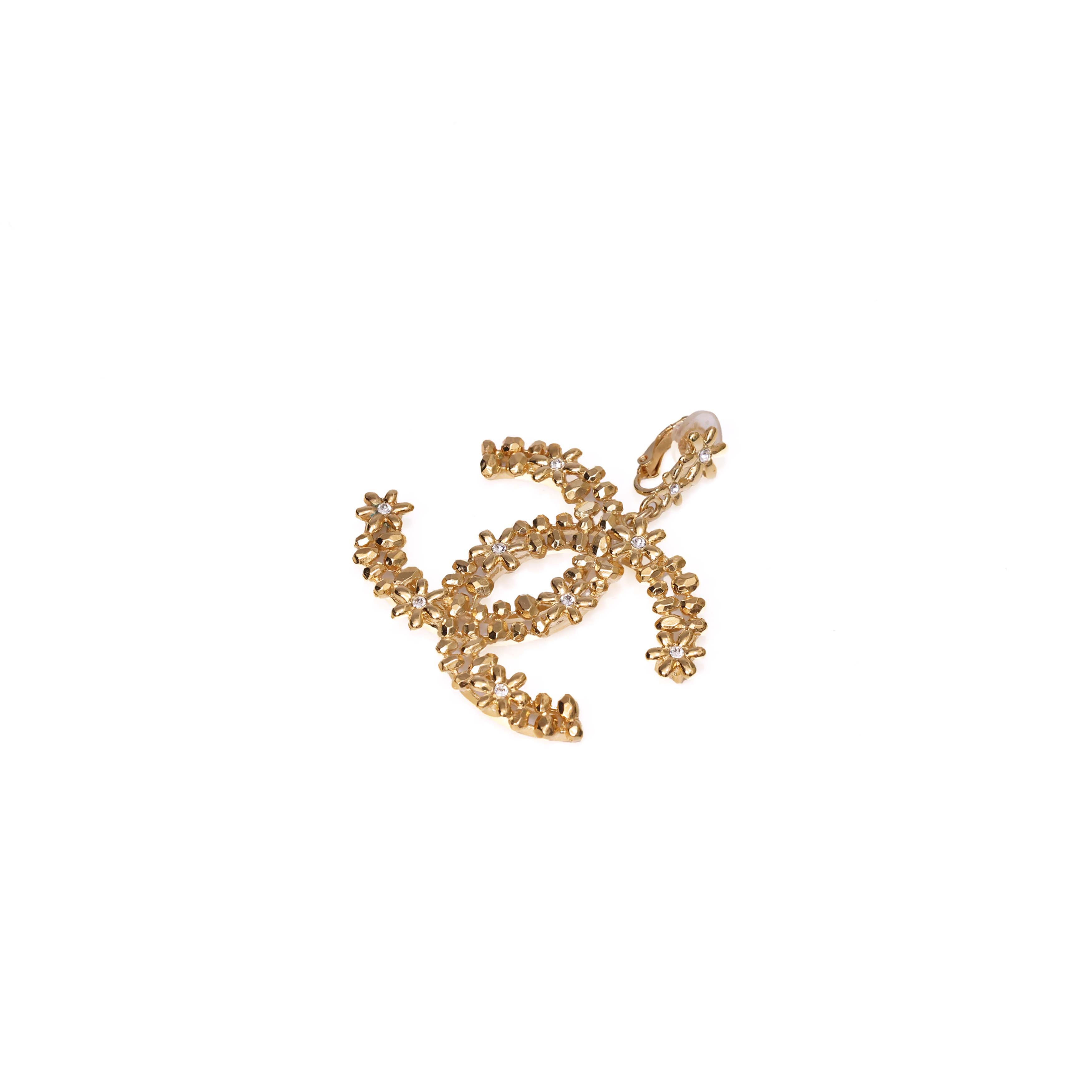 Chanel CC Logo Flower Earring