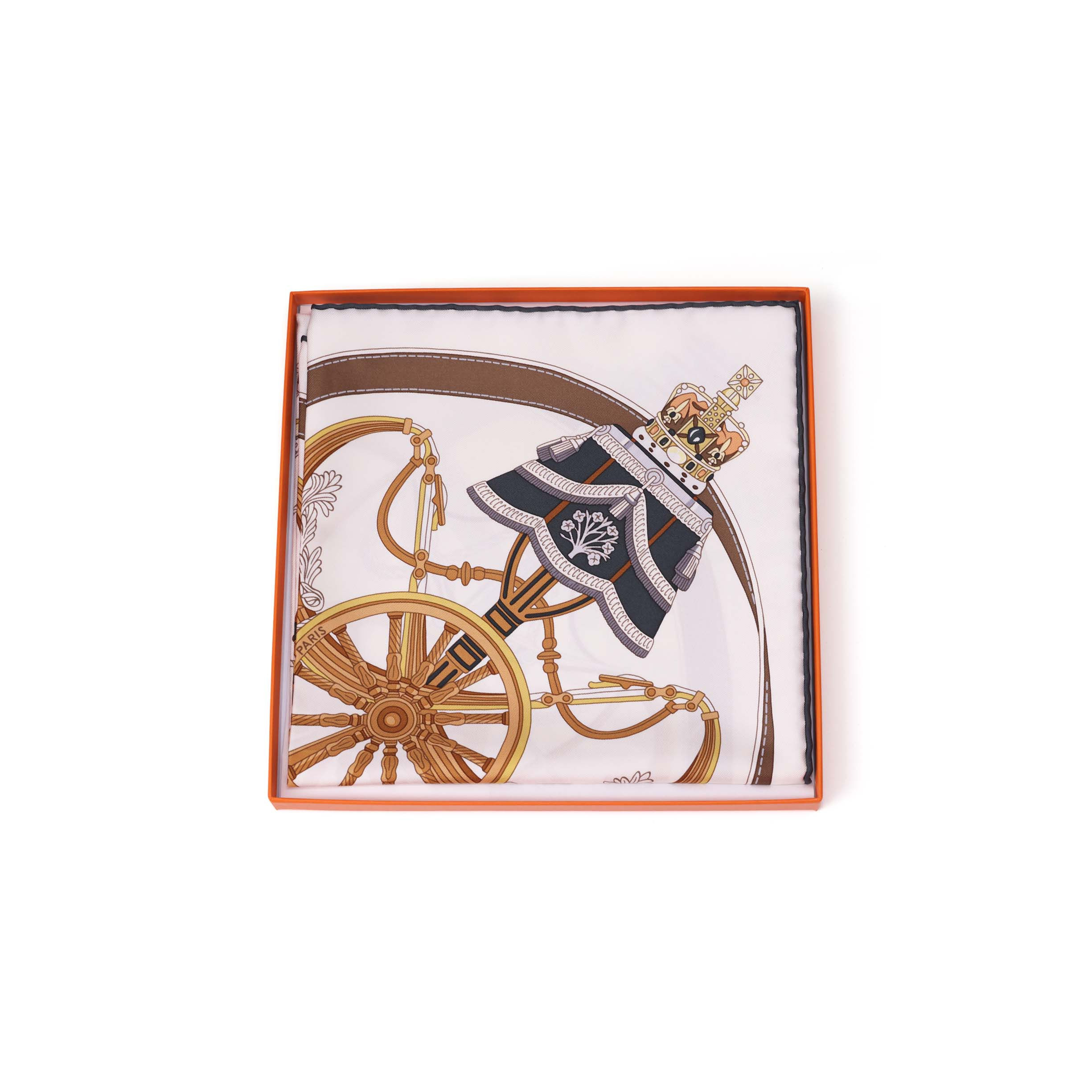 Hermès Stately Wheels scarf