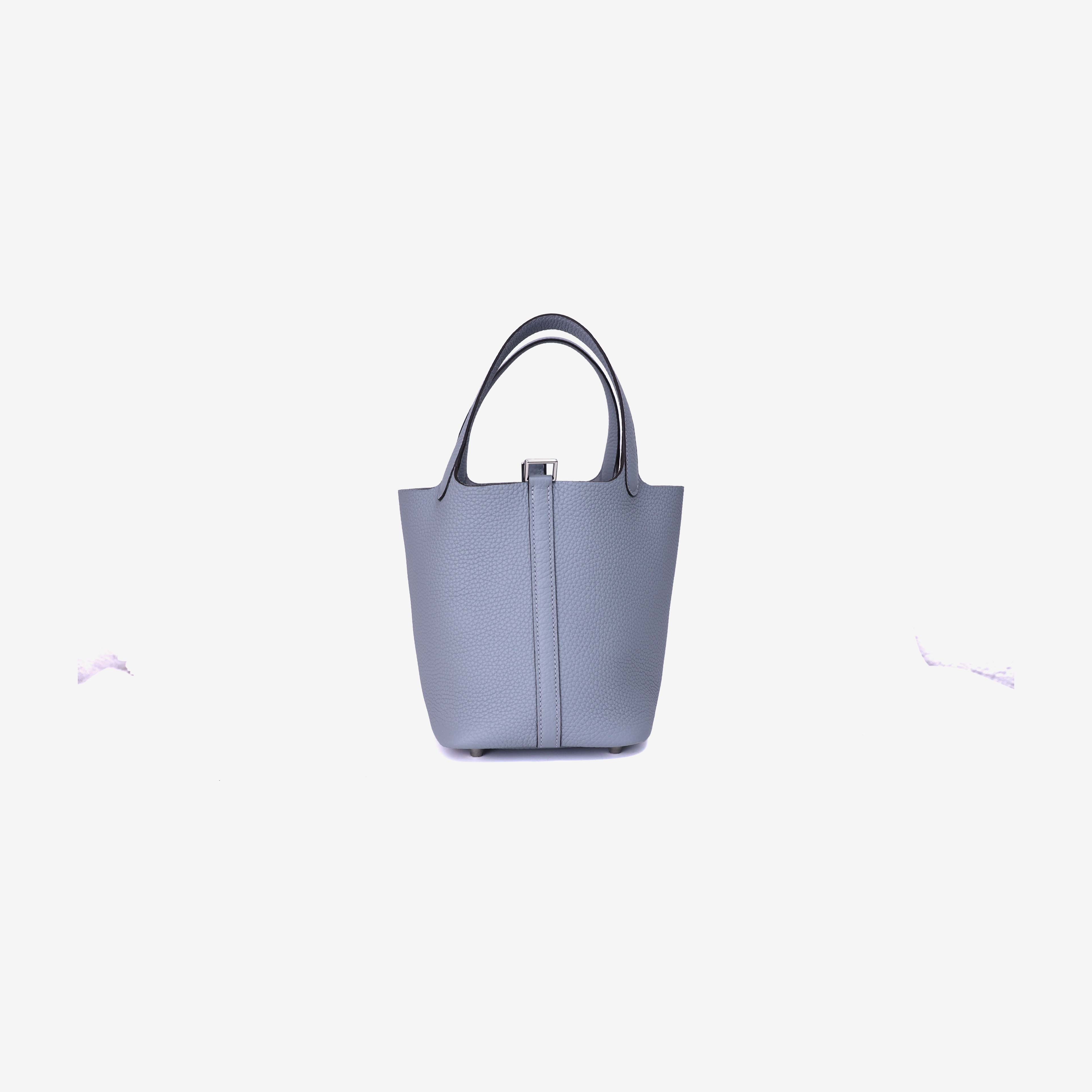 Hermes Picotin 18 Gris Pantin PHW Clemence