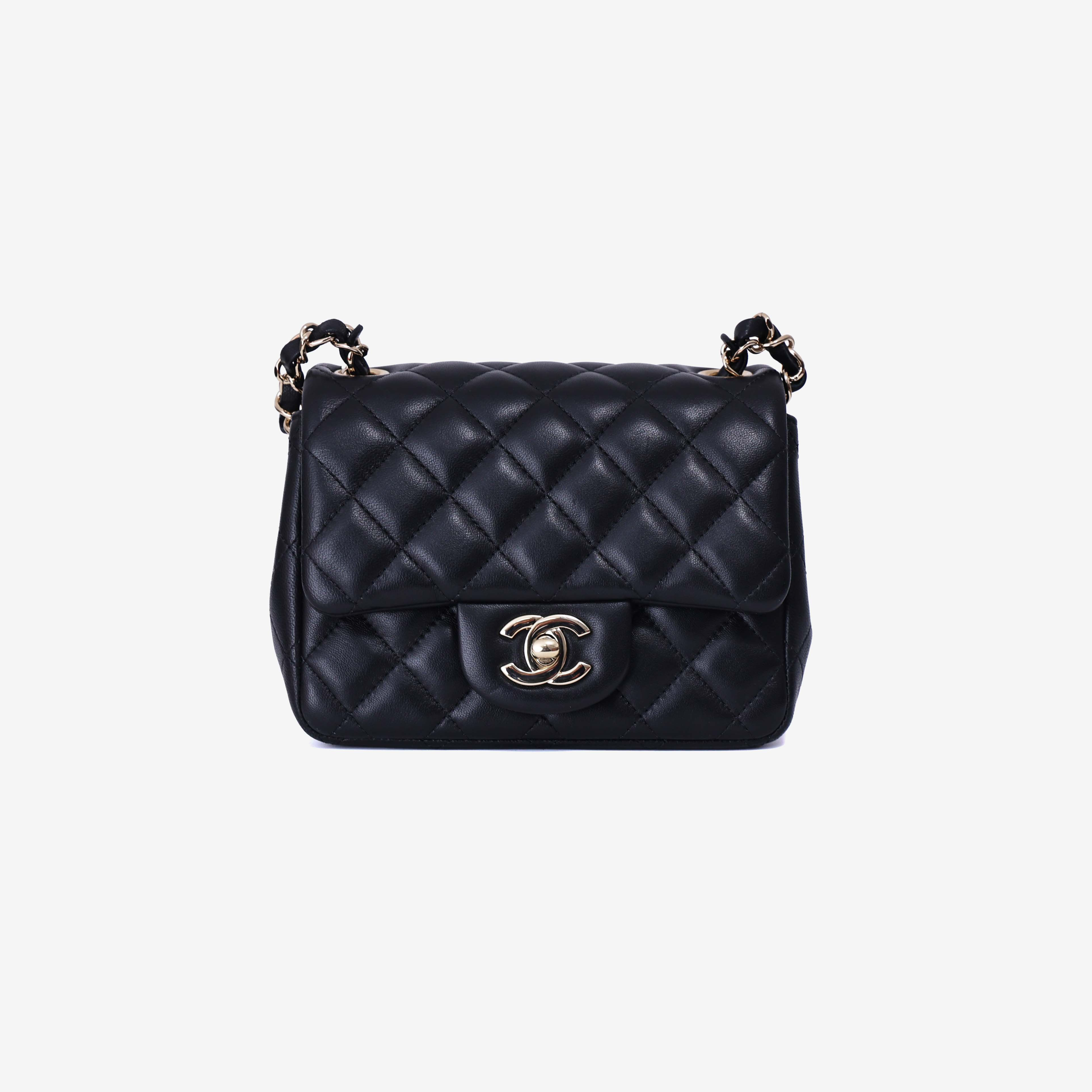 Chanel Mini Classic Hand Bag Black GHW Lambskin