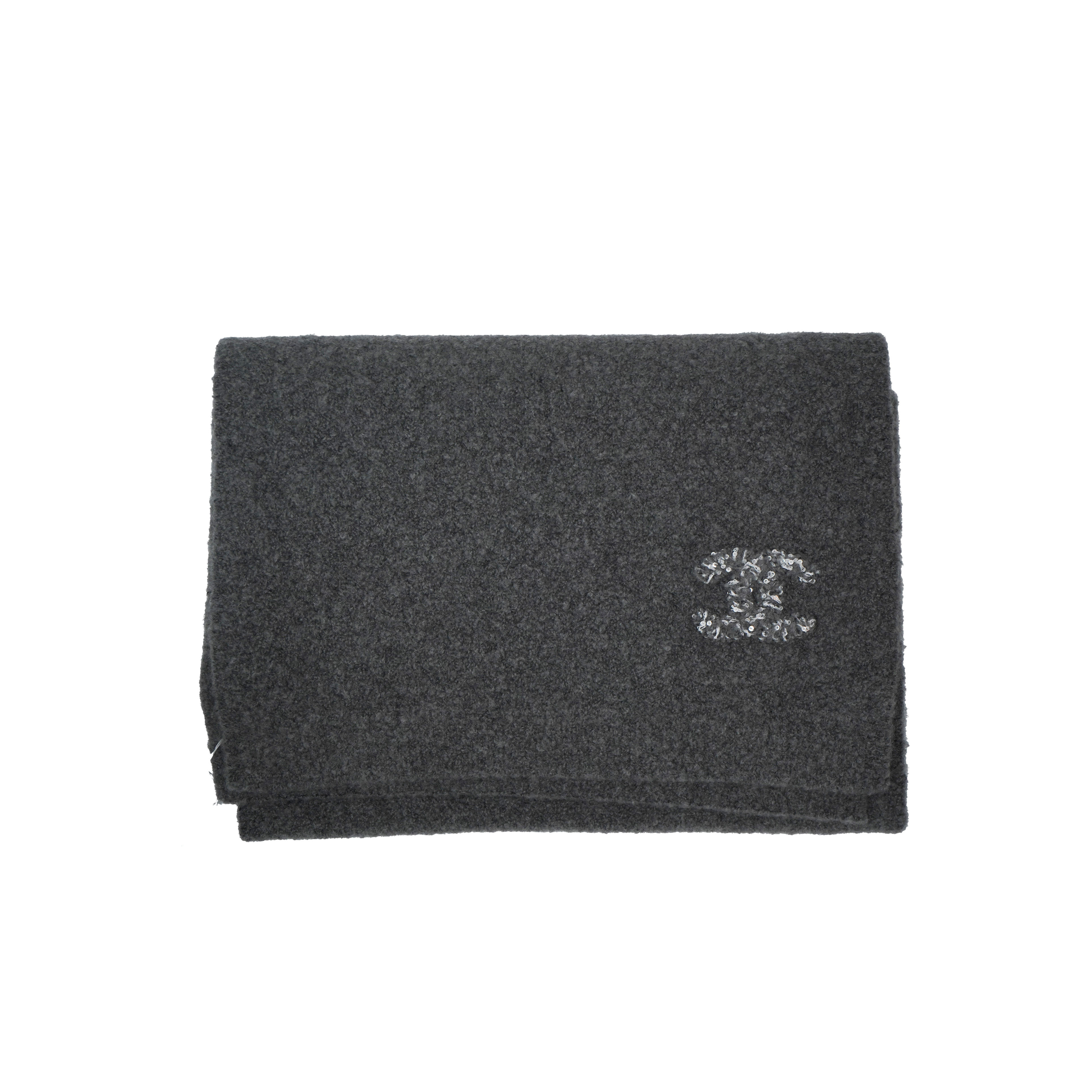 Chanel Cashmere Scarf Grey