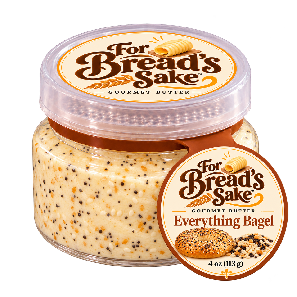 For Bread’s Sake Everything Bagel gourmet butter Mini Pods, 4 oz (113 g)