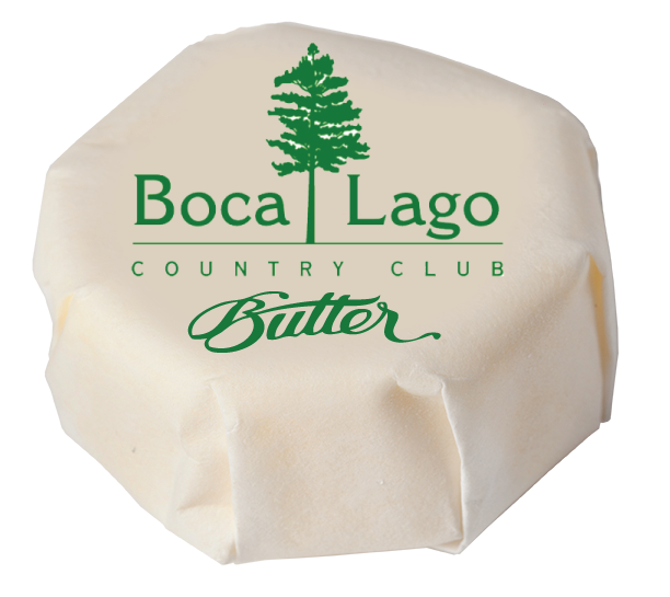 Butter product with corporate label
