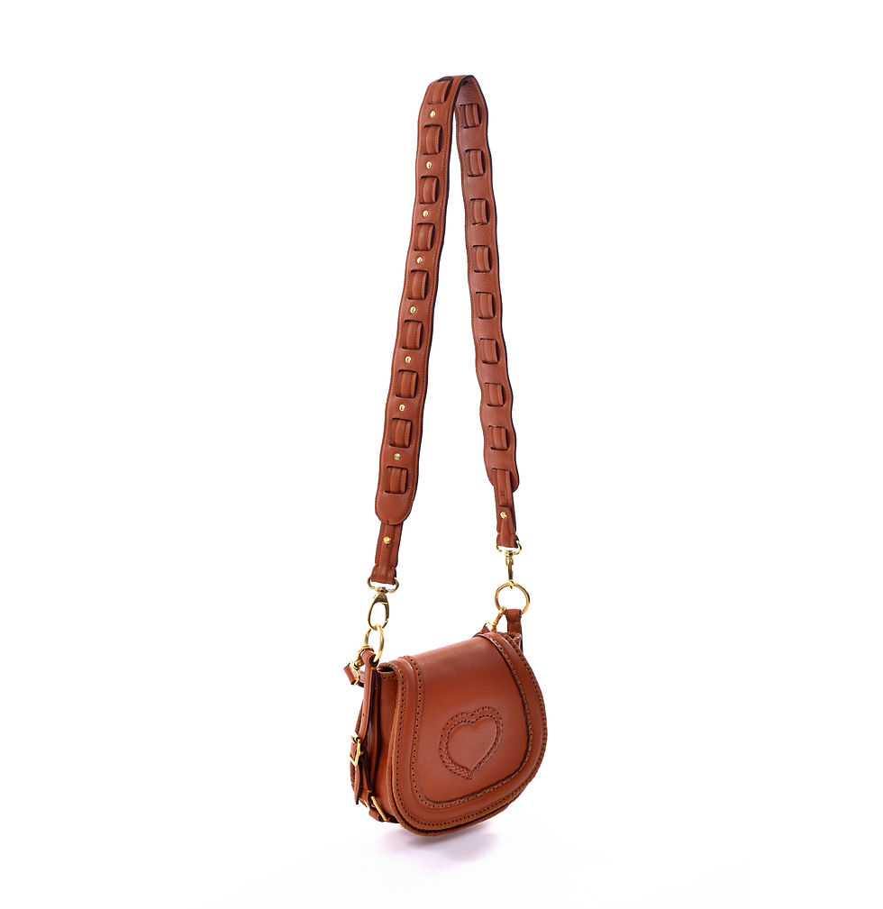 Thumbnail: Tan Leather Crossbody Bag
