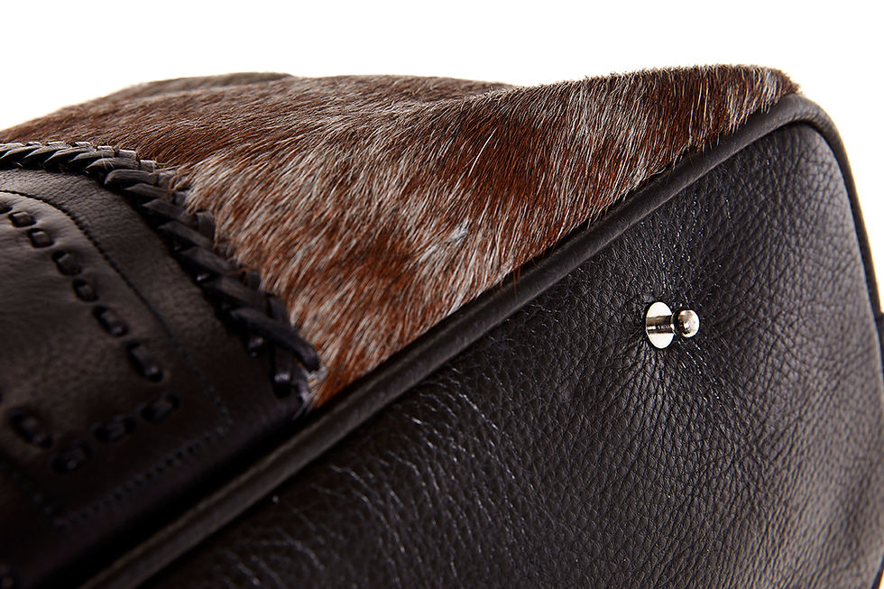 Thumbnail: Black Leather Tote Bag