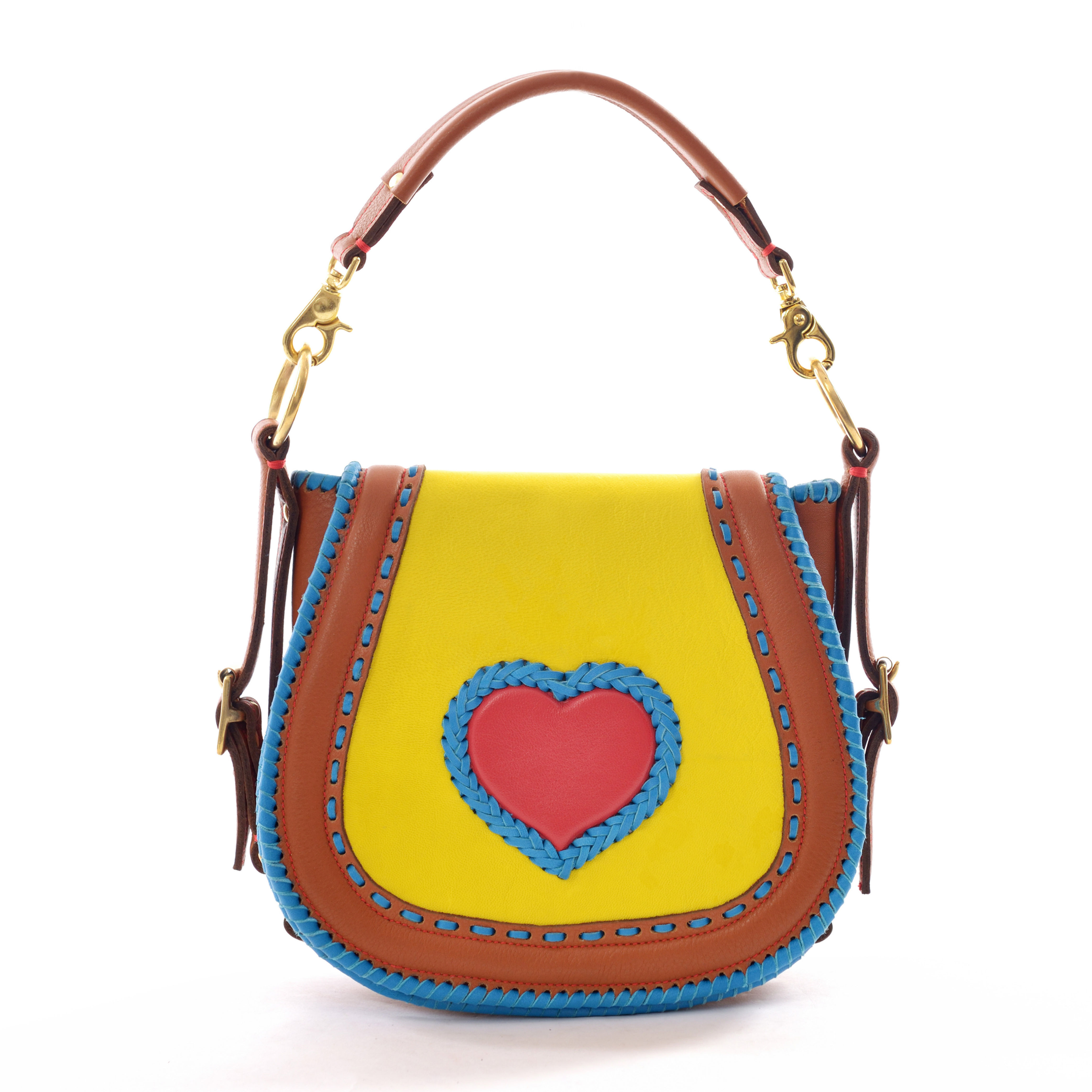 Yellow Leather Crossbody Bag