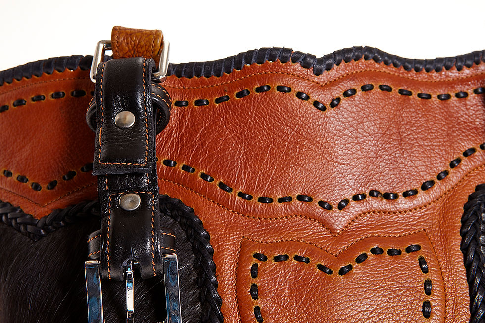 Thumbnail: Black Cowhide Tote Bag