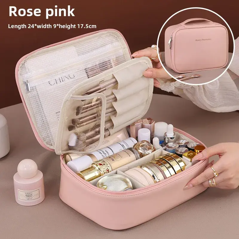 Thumbnail: Cosmetic Bag Portable Storage Large Capacity Luxury