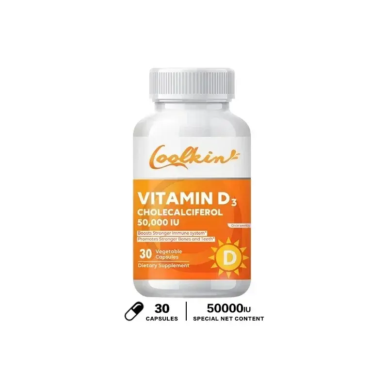 Thumbnail: Vitamin D3 50000IU - Muscle Health, Strong Bones and Nervous System Health, Supp
