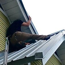 Man on roof