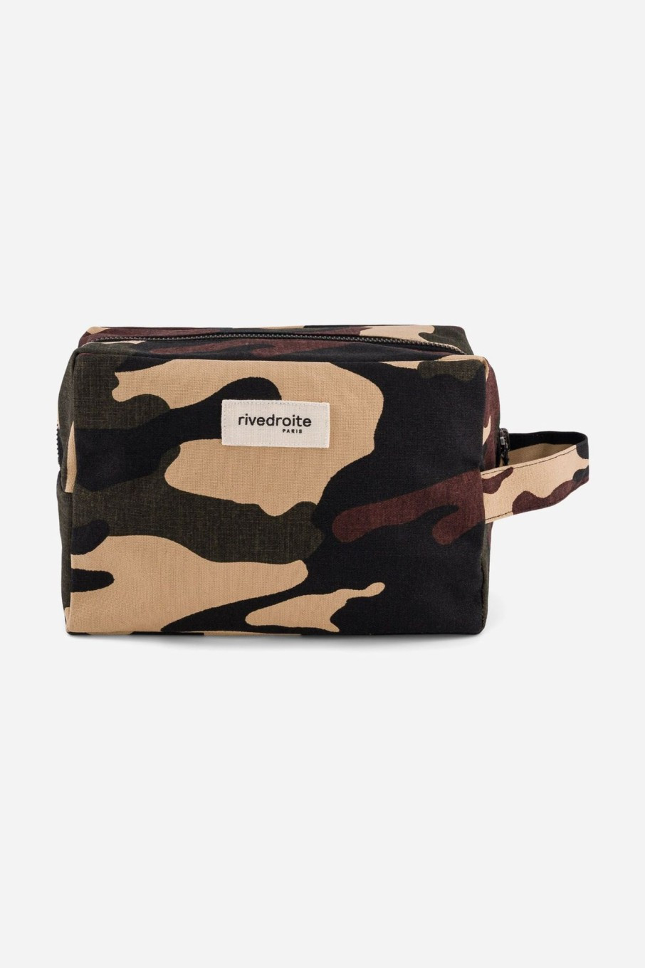 Trousse maquillage en coton upcyclé  "Grande Tournelles" - Rive Droite