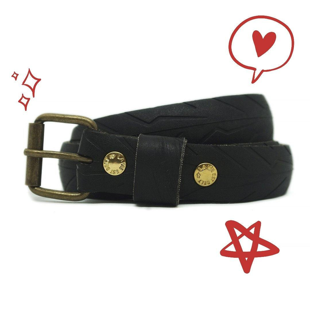 Ceinture en pneu de vélo recyclé Kids La Vie est Belt