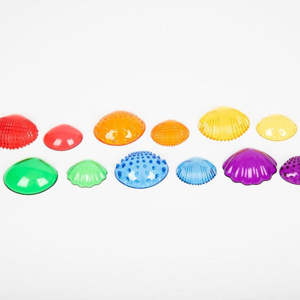 Thumbnail: Transparante tactiele schelpen (108 stuks)