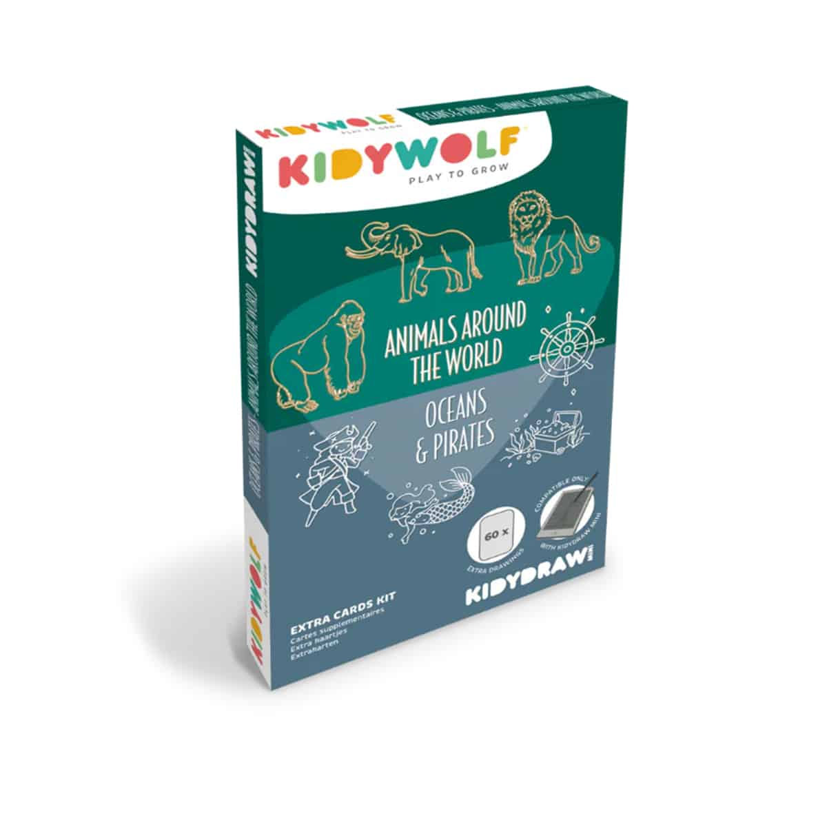 Kidywolf Kidydraw refill 'oceans&pirates' en 'Animals around the world'