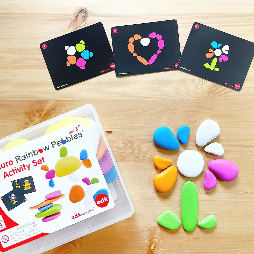 Thumbnail: fluor regenboog stenen activiteiten set