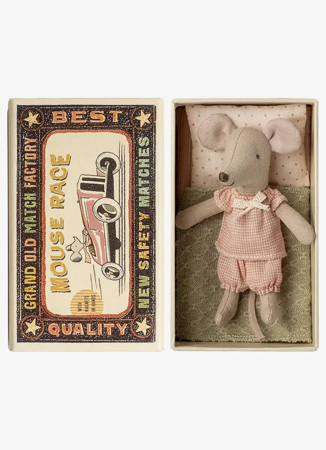 Little sister mouse in matchbox