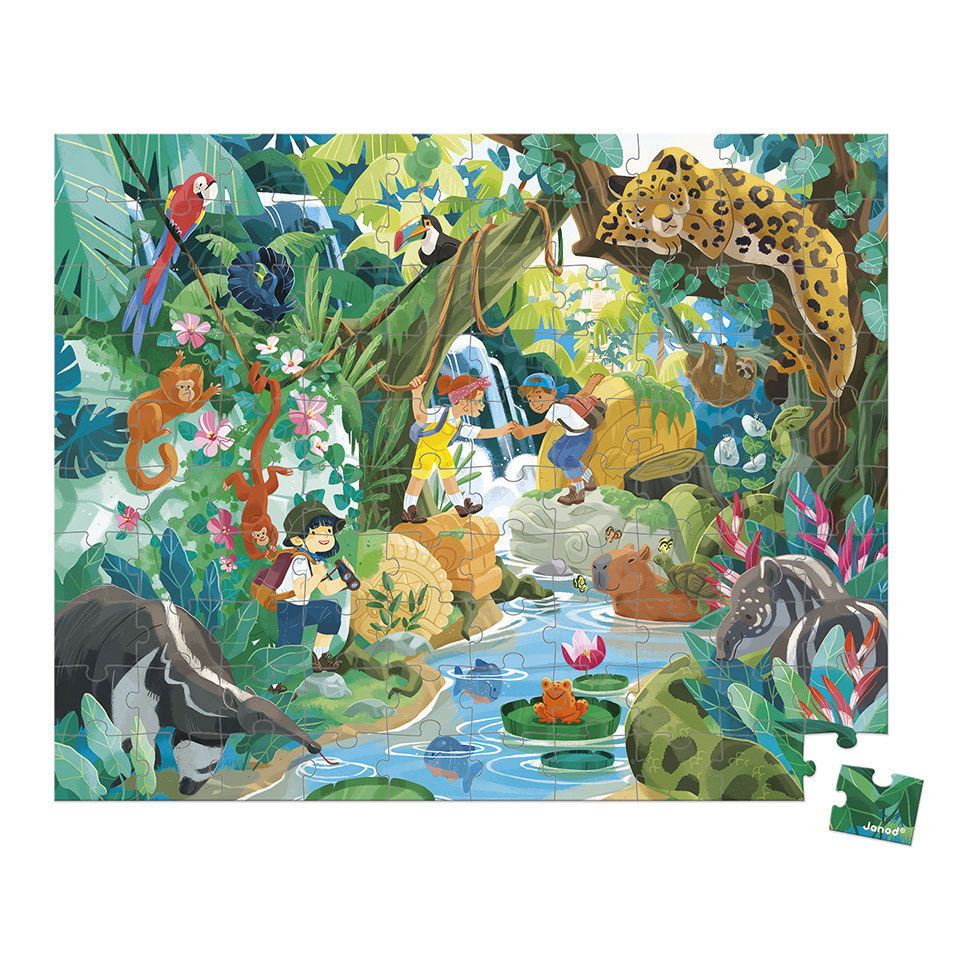 Thumbnail: Janod: puzzel het avontuur (100 stukjes)