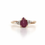 Thumbnail: Item OS75: 14K Rose Gold, Ruby and Diamond, Trilogy Style Ring