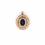 Thumbnail: Item OS118: 14K Rose Gold, Blue Sapphire and Diamond, Double Halo Pendant