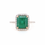 Thumbnail: Item OS45: 14K Rose Gold, Emerald and Diamond, Halo Ring