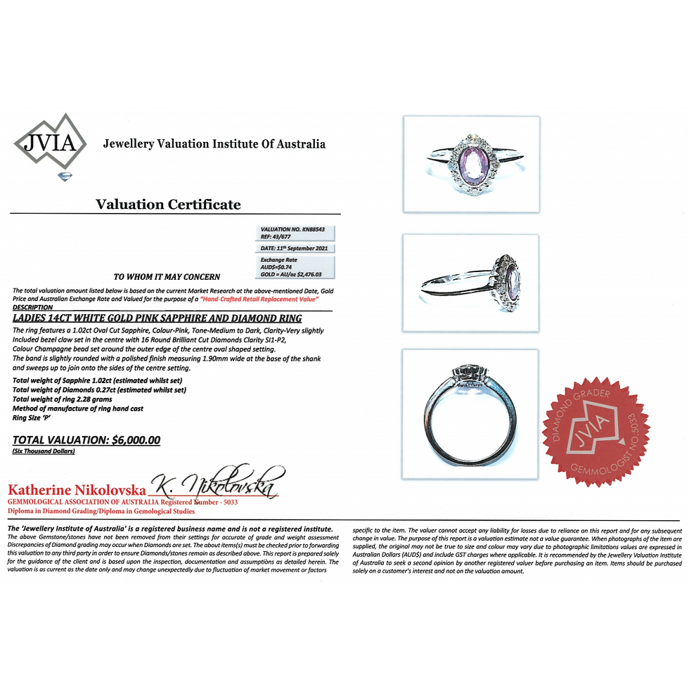 Thumbnail: Item OS181:14K White Gold, Pink Sapphire and Champagne Diamond Halo Ring