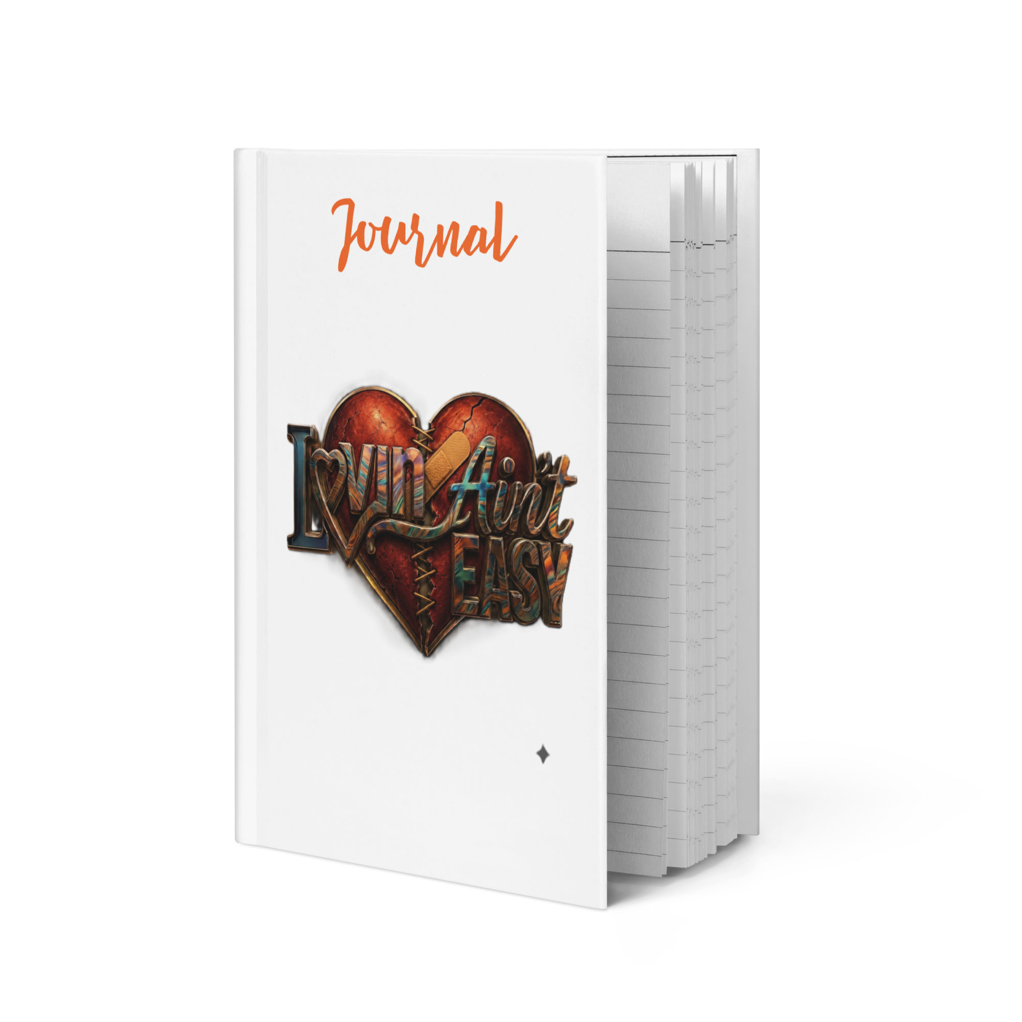 Lovin' Ain't Easy Journal in White