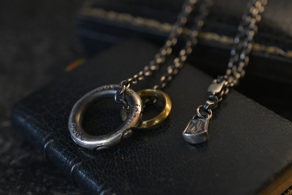 サムネイル： Silver nceklace double ring