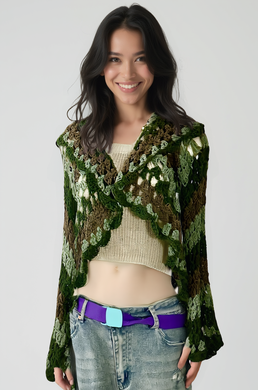 Thumbnail: SHORT CROCHET CARDIGAN