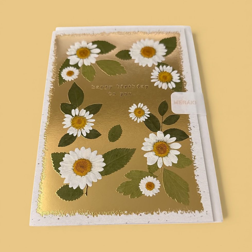 Thumbnail: Greeting  cards natural press flowers Sealed Birthday, Thank you Set of