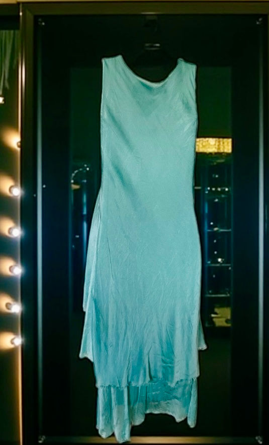 Thumbnail: Silk and sequin long dress