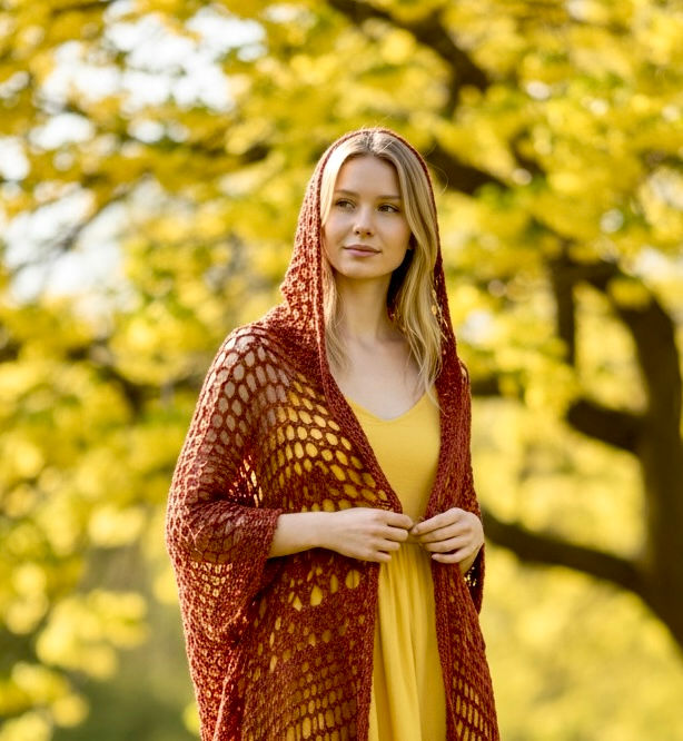 Thumbnail: Handmade Crochet Cotton Cardigan with Hood – Long Boho Fall Sweater – Ma