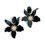 Thumbnail: Black Flower Earrings