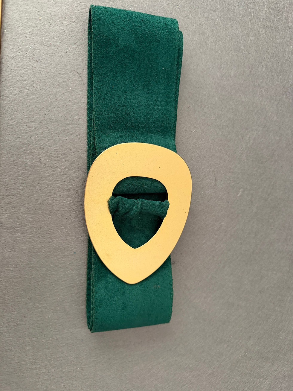 Thumbnail: Genuine Suede Leather with wide Buckle Hunter Green
