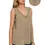 Thumbnail: Crinkle Washed V Neck Sleeveless Top