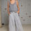 Thumbnail: Ribbed Knit wide leg soft Culotte Pants with pockets