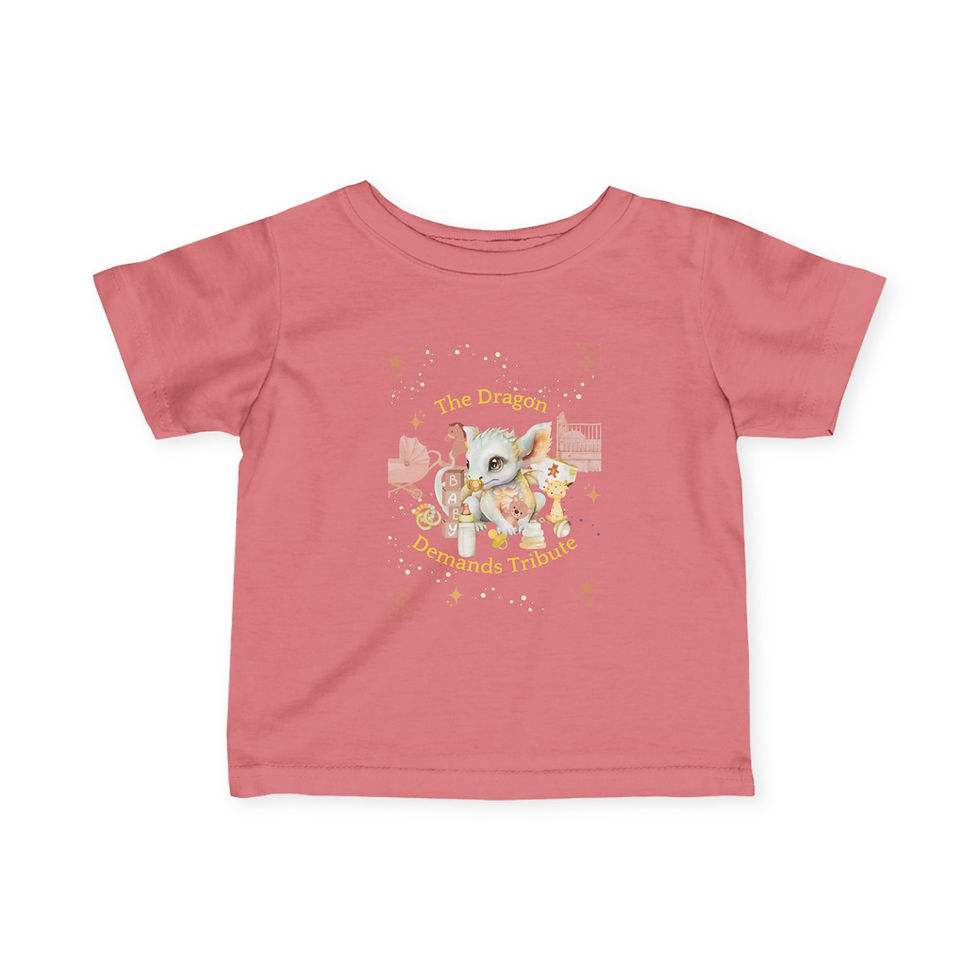 Thumbnail: Whimsical Infant Dragon Tee - Yellow, Perfect for Playtime