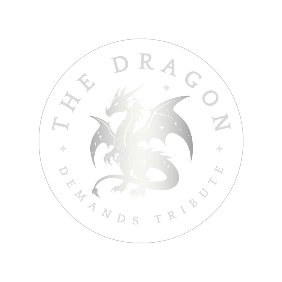 Thumbnail: Copy of Dragon Demands Tribute Transparent Outdoor Sticker - Clear - Light