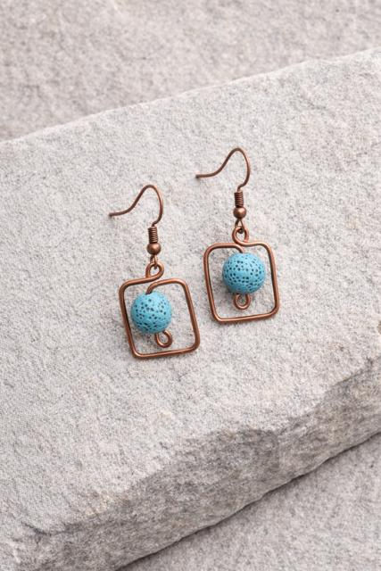 Wire Squares - Lt Blue