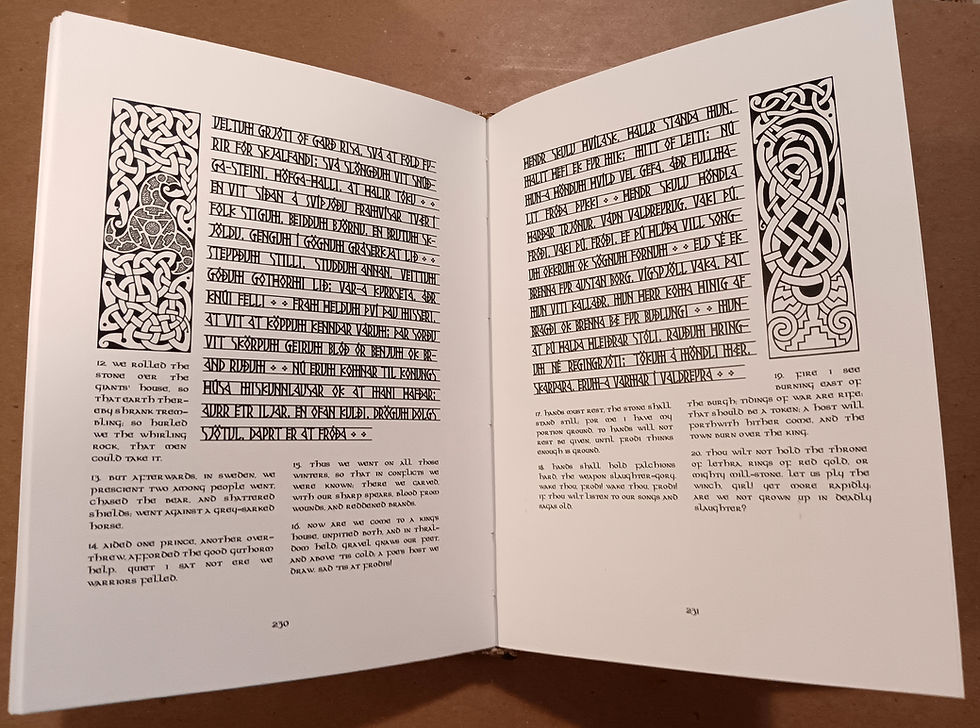 Thumbnail: Poetic Edda - Medieval Leather Bound Runic Tome