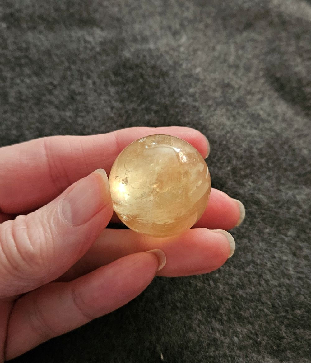 Golden Calcite Sphere